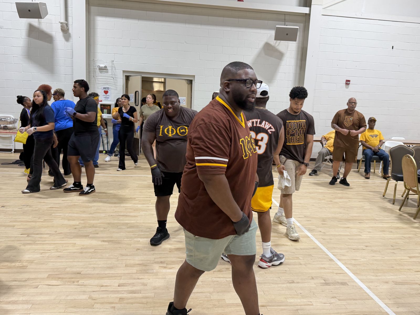 Brothers working the floor during the Crab Feast