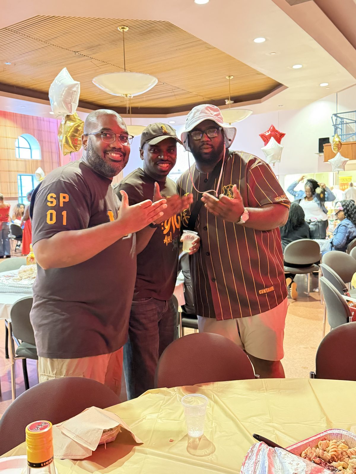 Three brothers at a chapter celebration
